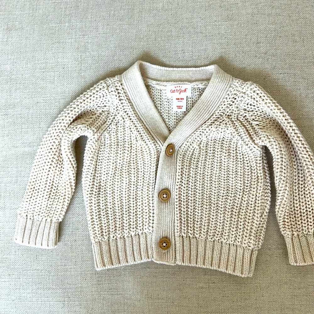 Baby Cat and Jack button down sweater